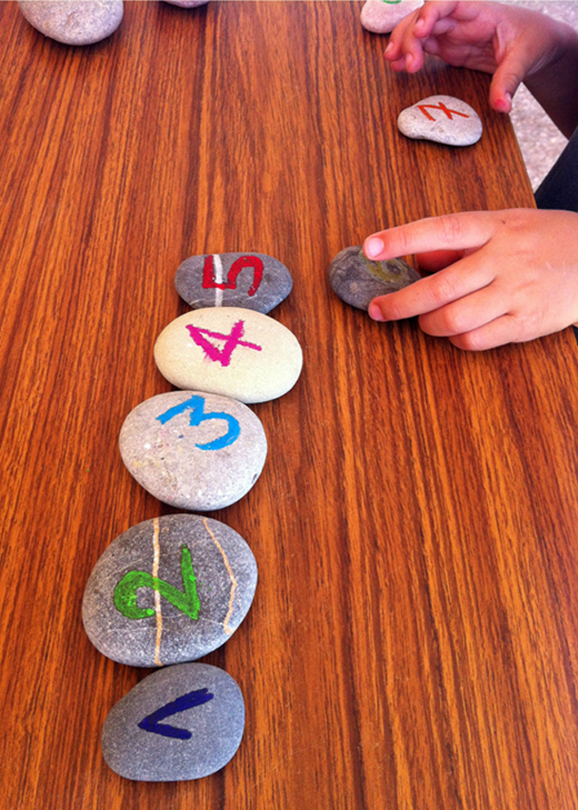 steine numbers in order learn rocks kids numeros ninos aprender zahlen reihenfolge lernen kinder