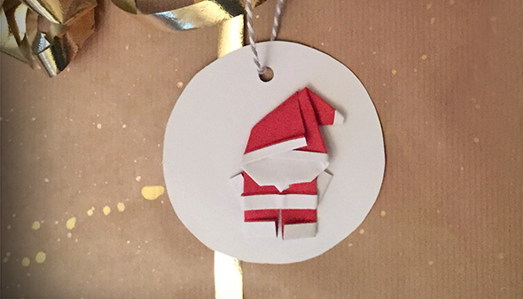 weihnachten origami navidad christmas tags labels geschenke regalos presents easy