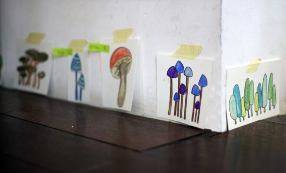 pilze malen zahlen lernen kinder mushrooms painting kids learn numbers seta niños pintar numeros aprender