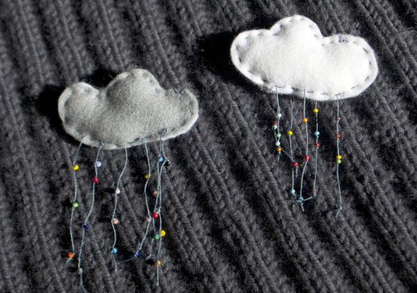 brosche wolke filz selber machen basteln brooch cloud craft diy felt present regalo broche nube