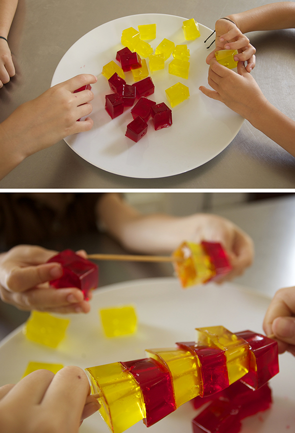 cubitos gelantina wackel peter eiswürfelform construccion bauen kids kinder niños building blocks eatable