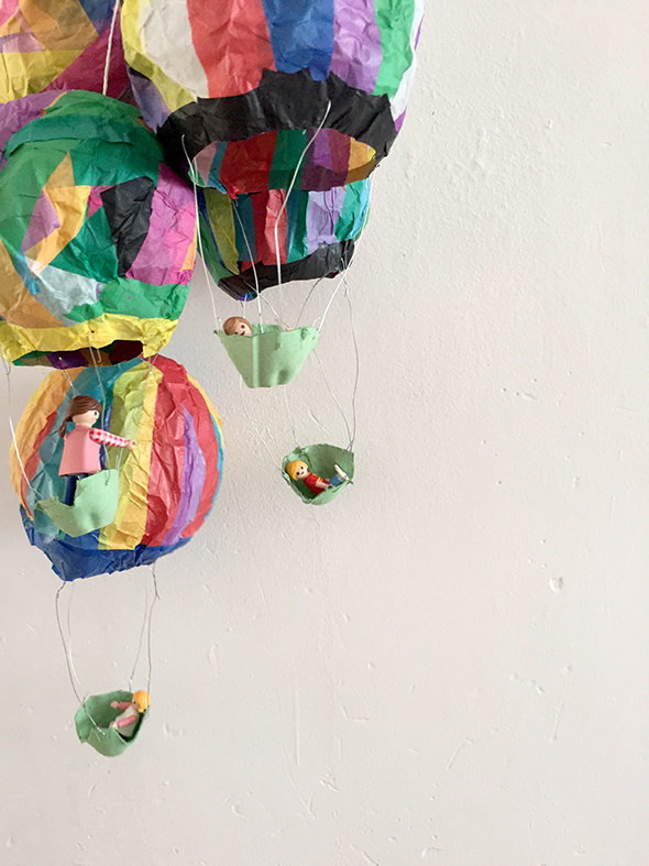 luftballon globo miniatura playmobil basteln craft papier manualidad