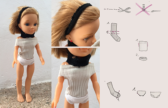 asesorios accessories socken de socks selfmade doll clothes ropa muñeca puppenkleidung selber machen