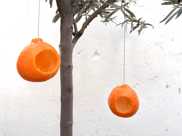 naranja orange mandarina mandarine orange house haus casa arbol tree manualidad craft kids kinder winter craft basteln